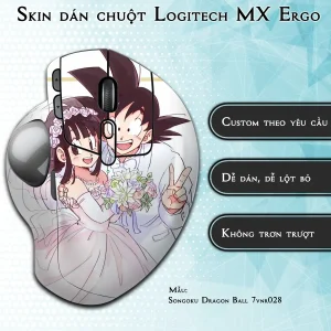 Skin dán chuột Logitech MX Ergo mẫu Songoku Dragon Ball 7vnr028