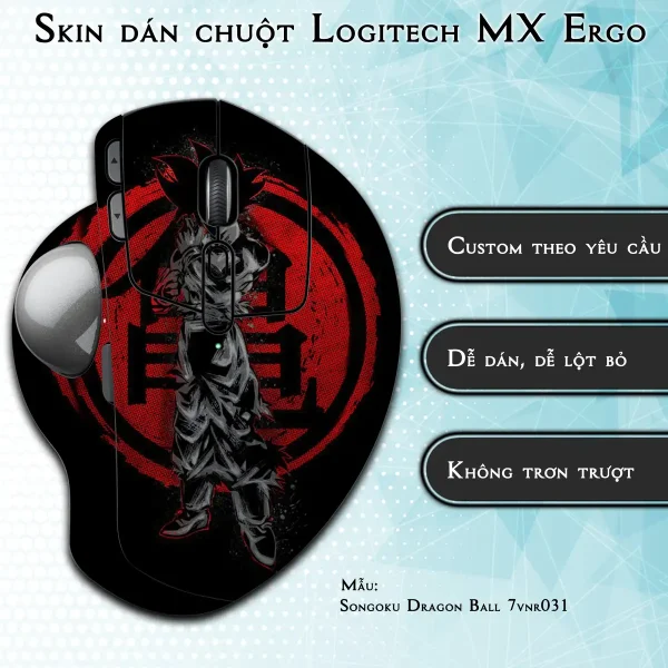 Skin dán chuột Logitech MX Ergo mẫu Songoku Dragon Ball 7vnr031
