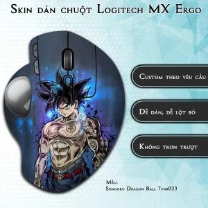 Skin dán chuột Logitech MX Ergo mẫu Songoku Dragon Ball 7vnr033
