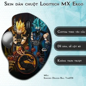 Skin dán chuột Logitech MX Ergo mẫu Songoku Dragon Ball 7vnr036