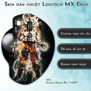 Skin dán chuột Logitech MX Ergo mẫu Songoku Dragon Ball 7vnr037