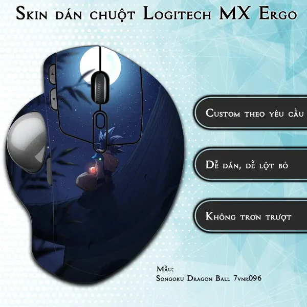 Skin dán chuột Logitech MX Ergo mẫu Songoku Dragon Ball 7vnr096
