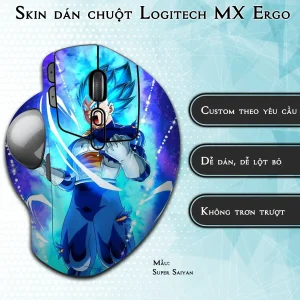 Skin dán chuột Logitech MX Ergo mẫu Super Saiyan