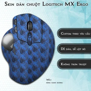 Skin dán chuột Logitech MX Ergo mẫu sóng xanh dương