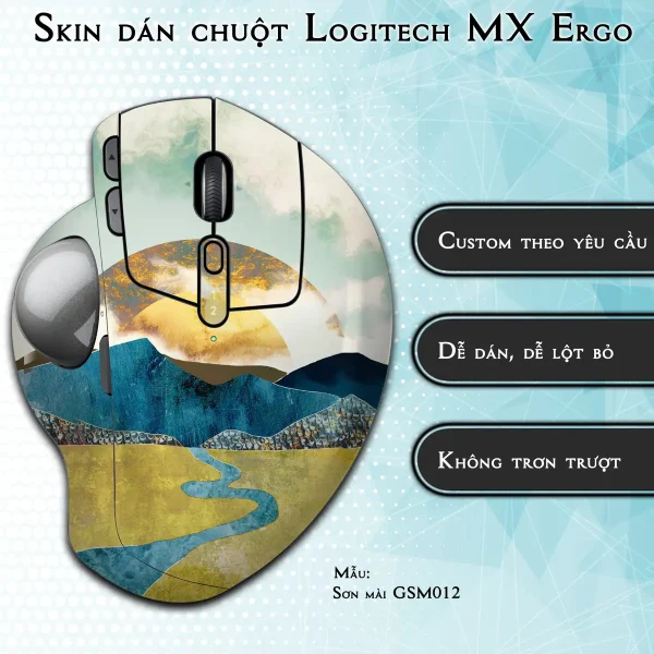 Skin dán chuột Logitech MX Ergo mẫu Sơn mài GSM012