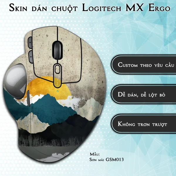 Skin dán chuột Logitech MX Ergo mẫu Sơn mài GSM013