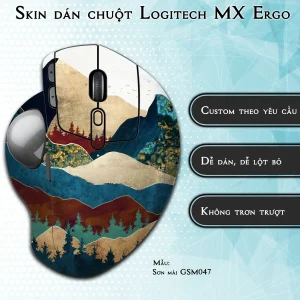 Skin dán chuột Logitech MX Ergo mẫu Sơn mài GSM047