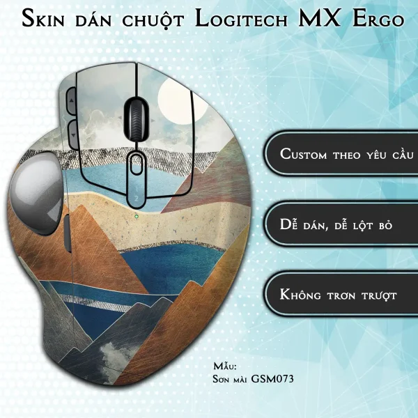 Skin dán chuột Logitech MX Ergo mẫu Sơn mài GSM073