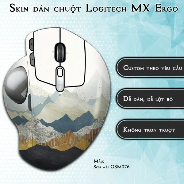 Skin dán chuột Logitech MX Ergo mẫu Sơn mài GSM076