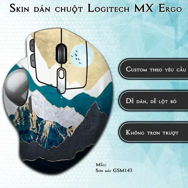 Skin dán chuột Logitech MX Ergo mẫu Sơn mài GSM143