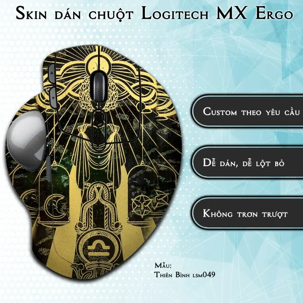 Skin dán chuột Logitech MX Ergo mẫu Thiên Bình lsm049