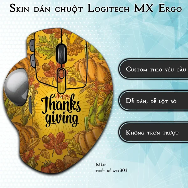 Skin dán chuột Logitech MX Ergo mẫu thiết kế atk303