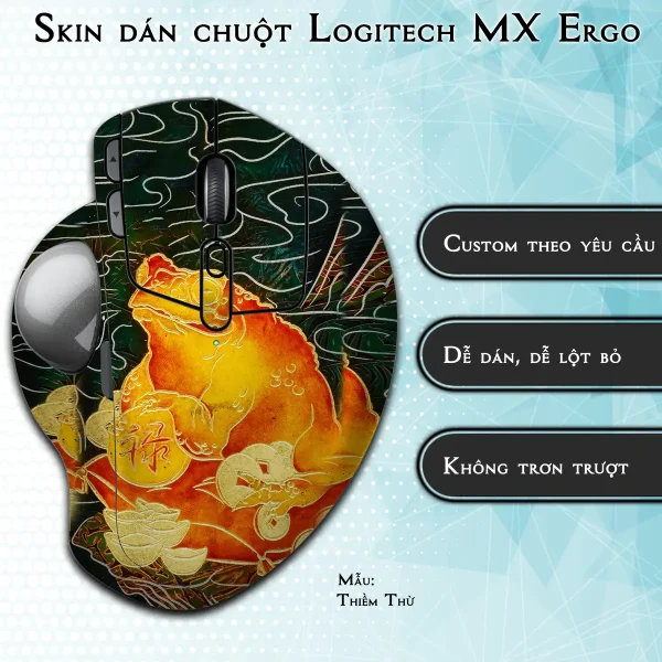 Skin dán chuột Logitech MX Ergo mẫu Thiềm Thừ