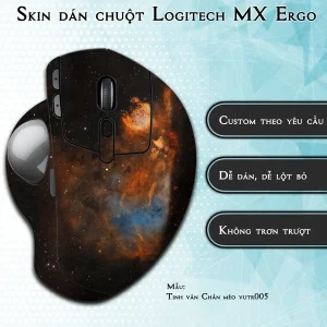 Skin dán chuột Logitech MX Ergo mẫu Tinh vân Chân mèo vutr005