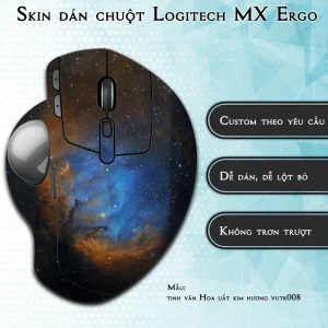 Skin dán chuột Logitech MX Ergo mẫu tinh vân Hoa uất kim hương vutr008