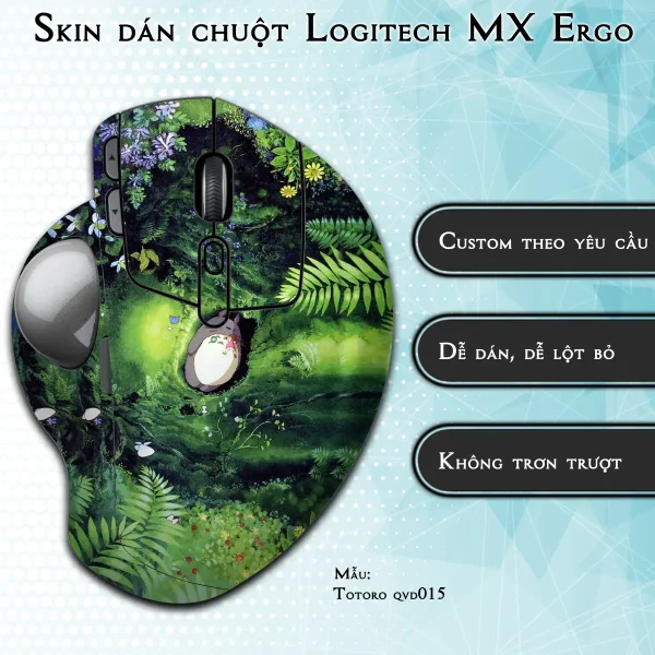 Skin dán chuột Logitech MX Ergo mẫu Totoro qvd015
