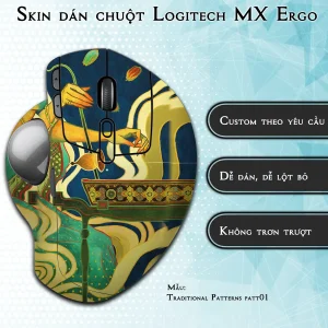 Skin dán chuột Logitech MX Ergo mẫu Traditional Patterns patt01