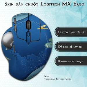 Skin dán chuột Logitech MX Ergo mẫu Traditional Patterns patt03
