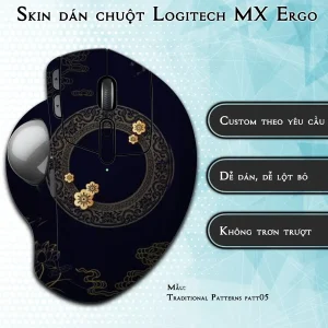 Skin dán chuột Logitech MX Ergo mẫu Traditional Patterns patt05
