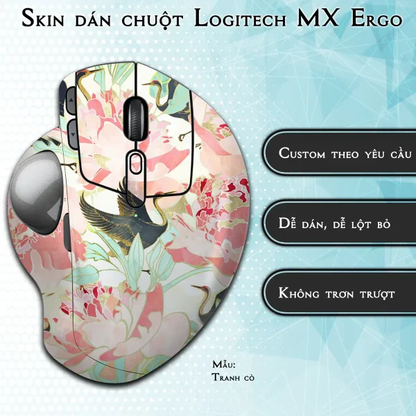Skin dán chuột Logitech MX Ergo mẫu Tranh cò