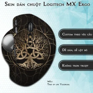 Skin dán chuột Logitech MX Ergo mẫu Tree of life Yggdrasil