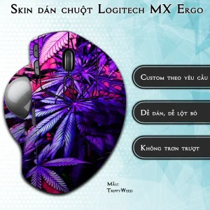 Skin dán chuột Logitech MX Ergo mẫu TrippyWeed