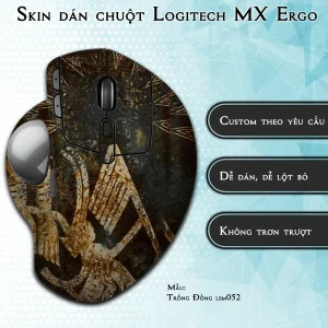 Skin dán chuột Logitech MX Ergo mẫu Trống Đồng lsm052