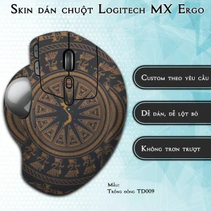 Skin dán chuột Logitech MX Ergo mẫu Trống đồng TD009