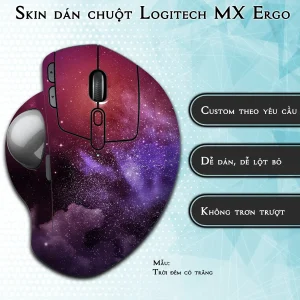 Skin dán chuột Logitech MX Ergo mẫu Trời đêm có trăng