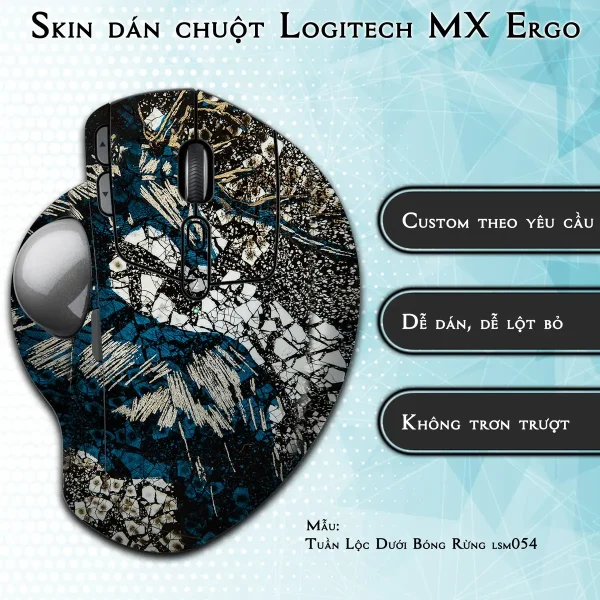 Skin dán chuột Logitech MX Ergo mẫu Tuần Lộc Dưới Bóng Rừng lsm054