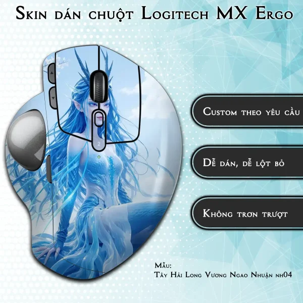 Skin dán chuột Logitech MX Ergo mẫu Tây Hải Long Vương Ngao Nhuận nh04