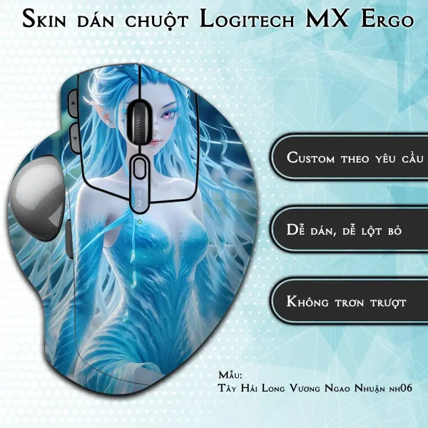 Skin dán chuột Logitech MX Ergo mẫu Tây Hải Long Vương Ngao Nhuận nh06