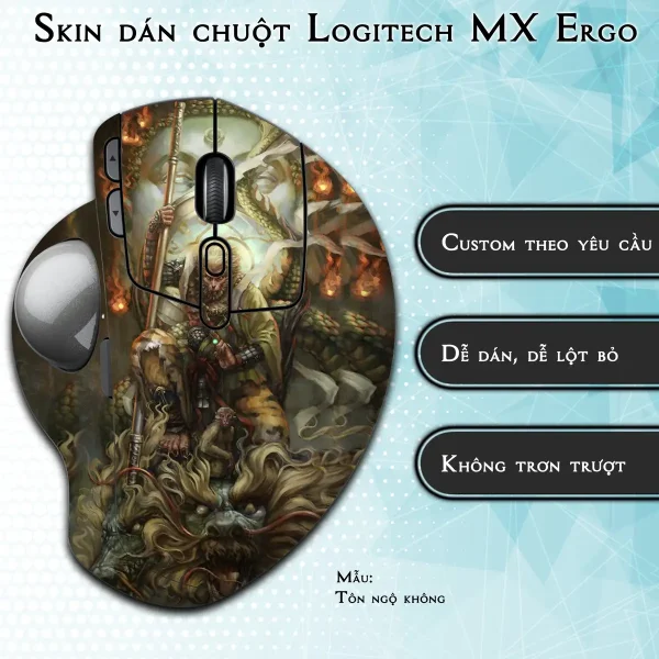 Skin dán chuột Logitech MX Ergo mẫu Tôn ngộ không