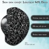 Skin dán chuột Logitech MX Ergo mẫu X-cross trắng đen Skin dán chuột Logitech MX Ergo mẫu X-cross trắng đen