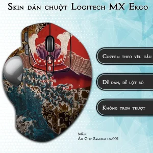 Skin dán chuột Logitech MX Ergo mẫu Áo Giáp Samurai lsm001