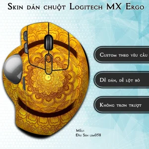Skin dán chuột Logitech MX Ergo mẫu Đài Sen lsm058