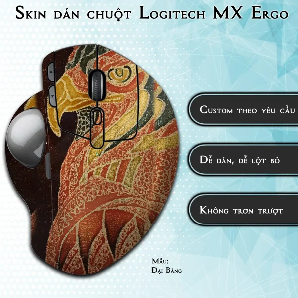 Skin dán chuột Logitech MX Ergo mẫu Đại Bàng