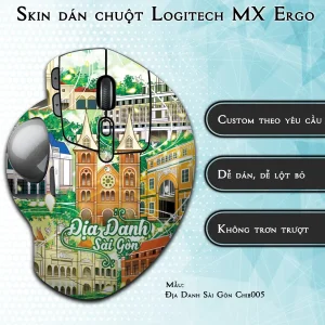 Skin dán chuột Logitech MX Ergo mẫu Địa Danh Sài Gòn Chib005