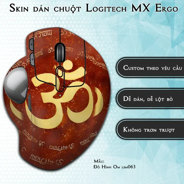 Skin dán chuột Logitech MX Ergo mẫu Đồ Hình Om lsm063