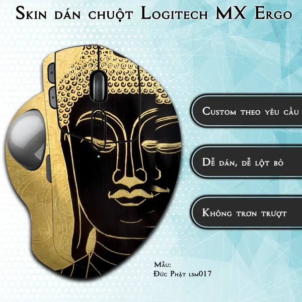Skin dán chuột Logitech MX Ergo mẫu Đức Phật lsm017