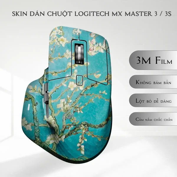 Skin dán chuột Logitech MX Master 2, 2s, 3, 3s mẫu Almond blossom