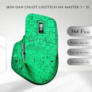 Skin dán chuột Logitech MX Master 2, 2s, 3, 3s mẫu Glow Circuit