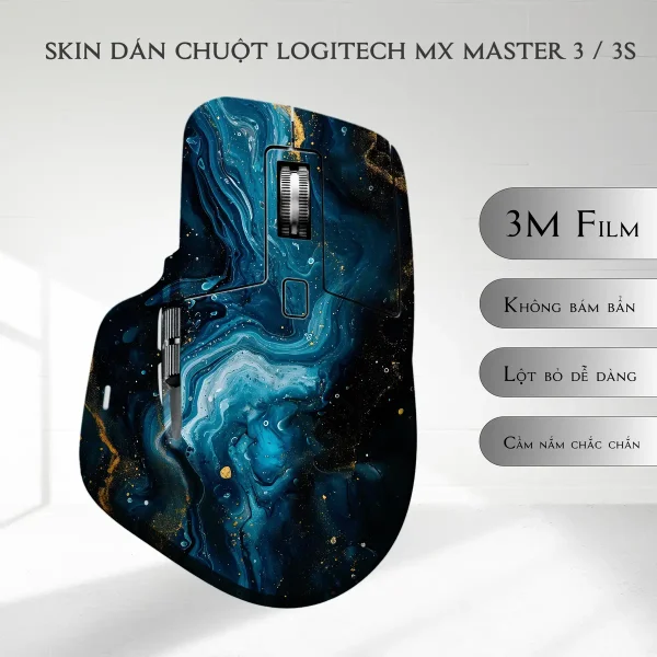 Skin dán chuột Logitech MX Master 2, 2s, 3, 3s mẫu Golden Ripples
