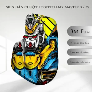 Skin dán chuột Logitech MX Master 2, 2s, 3, 3s mẫu Gunbdam vàng