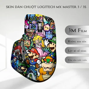 Skin dán chuột Logitech MX Master 2, 2s, 3, 3s mẫu Mario
