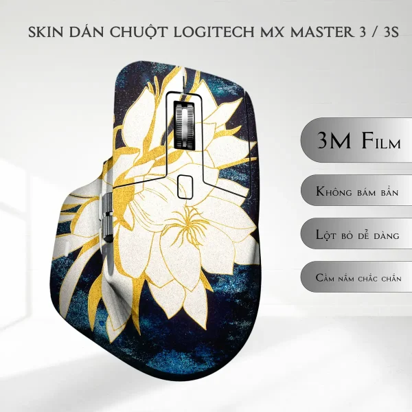Skin dán chuột Logitech MX Master 2, 2s, 3, 3s mẫu Mộng Quỳnh Hoa
