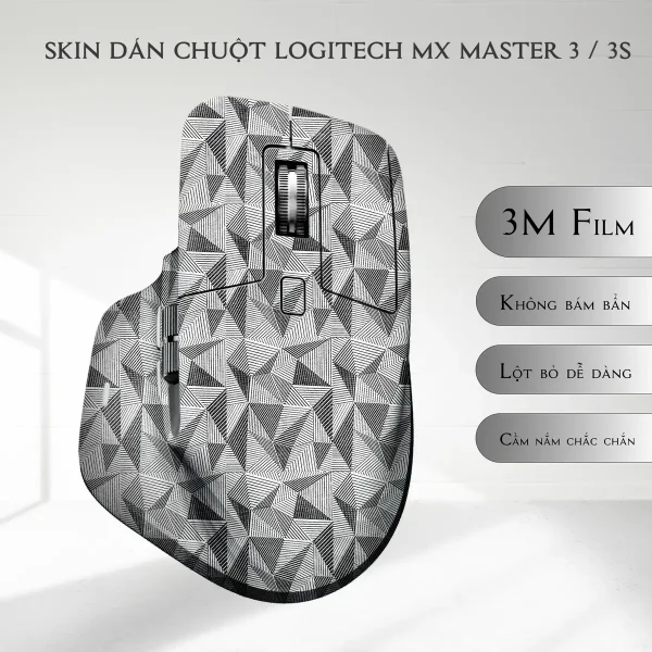 Skin dán chuột Logitech MX Master 2, 2s, 3, 3s mẫu Nordic trắng