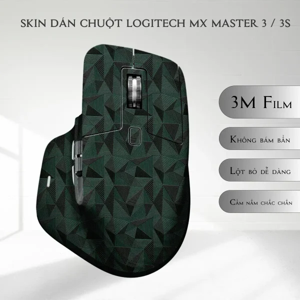 Skin dán chuột Logitech MX Master 2, 2s, 3, 3s mẫu Nordic xanh lá