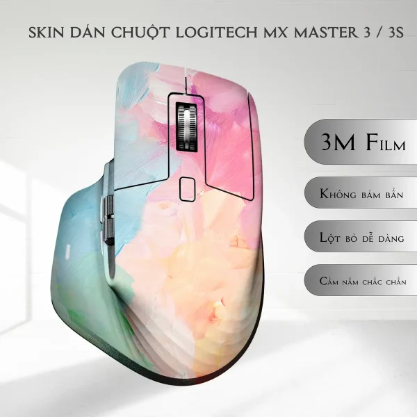 Skin dán chuột Logitech MX Master 2, 2s, 3, 3s mẫu Oil paint brush