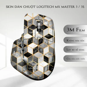 Skin dán chuột Logitech MX Master 2, 2s, 3, 3s mẫu Ombre cubes đen trắng